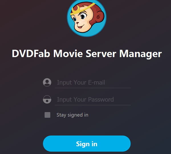 Accessing Movie Server by web gui is blocked by password DVDFab