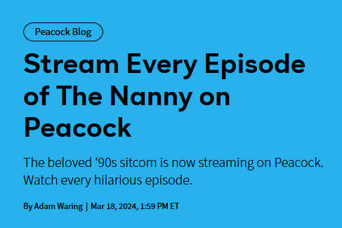 Click image for larger version

Name:	The Nanny on Peacock.jpg
Views:	479
Size:	39.5 KB
ID:	439710