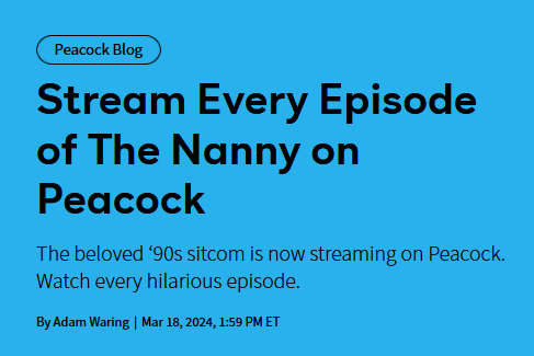 Click image for larger version

Name:	The Nanny on Peacock.jpg
Views:	512
Size:	39.5 KB
ID:	439710