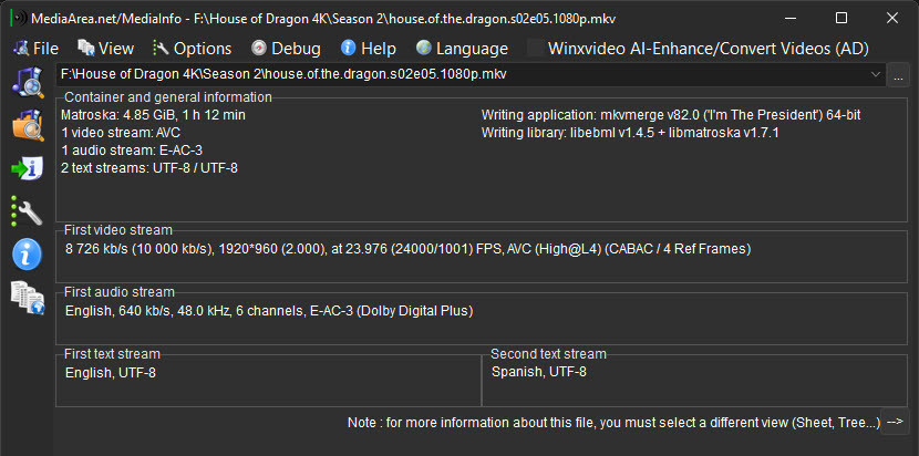 Click image for larger version

Name:	Media Info HOD Season 2 E05.jpg
Views:	207
Size:	138.3 KB
ID:	446264